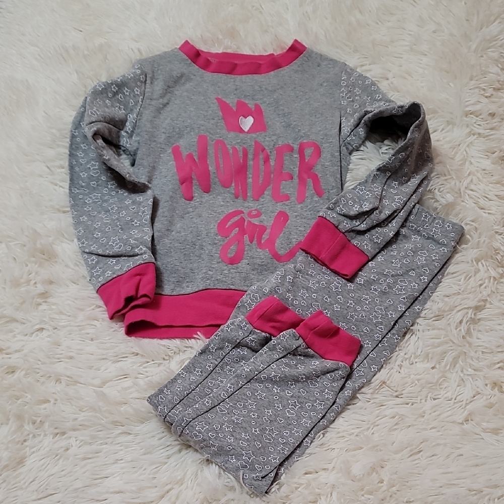 Indigo Kids, Wonder Girl Gray and Pink Pajamas, Size 6